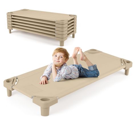 PRICES MAY VARY. 【Stackable for Easy Storage】 This set of 6 toddler daycare cots is lightweight and can be taken apart quickly for a comfortable resting time. The sleeping cots for kids can be lifted vertically and stored together for easy storage to save space when not in use. Rounded corners are for easy lifting and make it easy to separate from each other. 【Premium Daycare Cot】This toddler daycare cots is covered with high quality Oxford fabric, stretch-resistant, wear-resistant, and fade-res Small Home Daycare Setup, Daycare Cots, Daycare Furniture, Daycare Rooms, Toddler Daycare, Toddler Nap, Sleeping Cots, Kids Daycare, Home Daycare