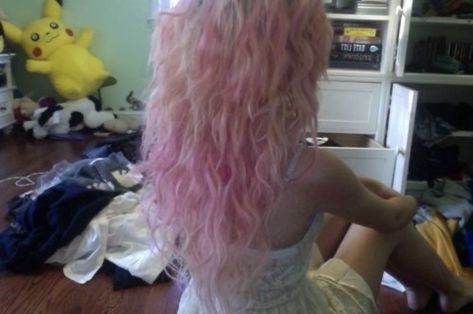 Long Pink Hair, Pink Hair, A Woman, Hair, Animals, Pink, Clothes