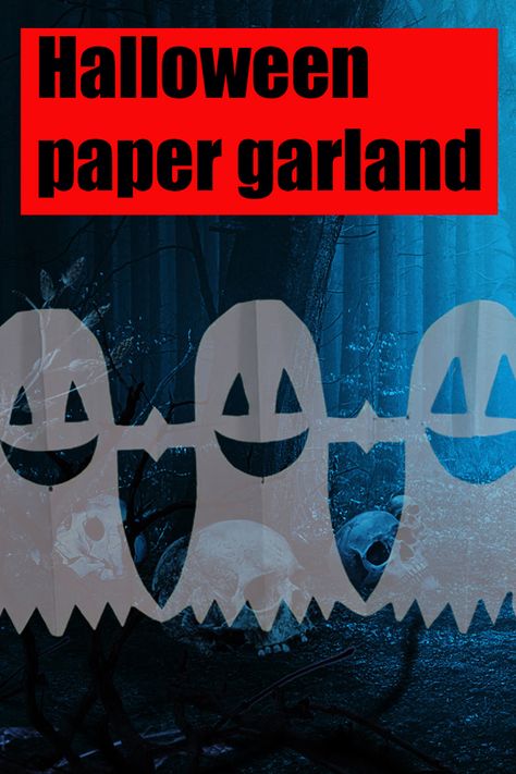 Halloween paper garland, DIY Halloween garland , Halloween decor DIY ghost Paper Garland Diy, Halloween Paper Garland, Diy Halloween Garland, Ghost Garland, Diy Ghost, Garland Halloween, Halloween Decor Diy, Ghost Diy, Halloween Party Ideas