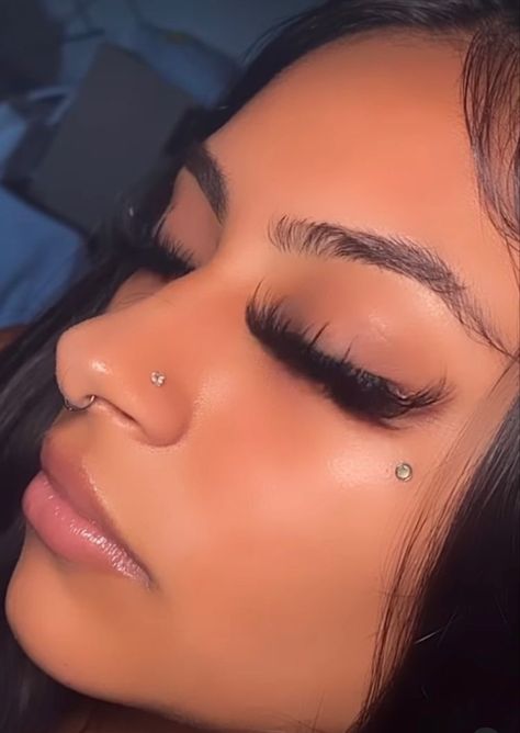 Face Piercings Cheek, Under Eye Piercing, Facial Dermal Piercing, Minimalist Hairstyles, Face Dermal Piercing, Face Dermal, Dermal Piercing Jewelry, Microdermal Piercing, Ashley Piercing