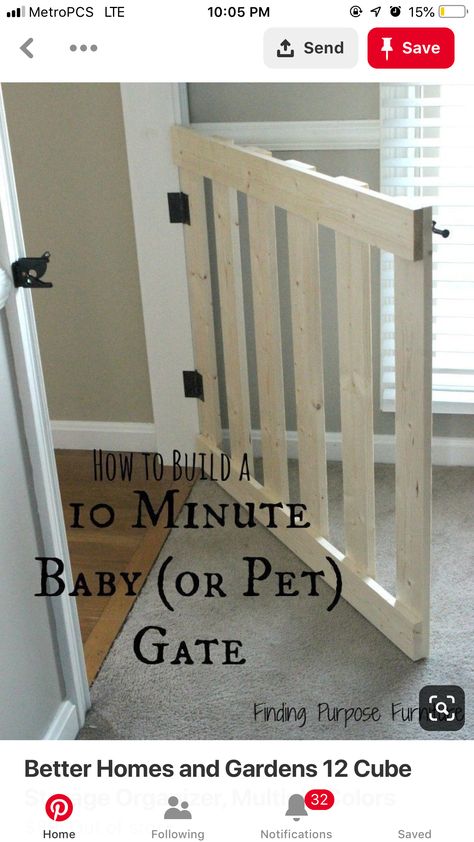 Diy Fences, Diy Gate, Diy Hanging Shelves, Graphisches Design, Baby Gate, Diy Baby Furniture, Baby Gates, Dog Gate, Pet Gate