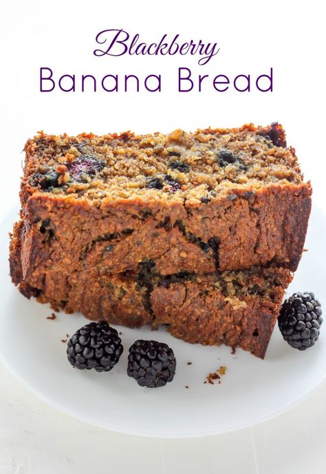 Blackberry Bread, Flaxseed Meal, Baker By Nature, Blackberry Recipes, Homemade Breads, Healthy Sweet Snacks, Gluten Free Banana Bread, Healthy Banana Bread, Bread Baker