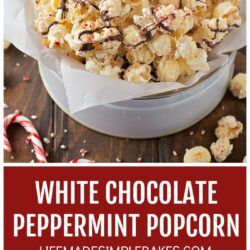 Peppermint Popcorn Recipe, White Chocolate Peppermint Popcorn, Coated Popcorn, Peppermint Popcorn, Christmas Popcorn, Holiday Snack, White Chocolate Peppermint, Peppermint Cheesecake, Holiday Chocolate