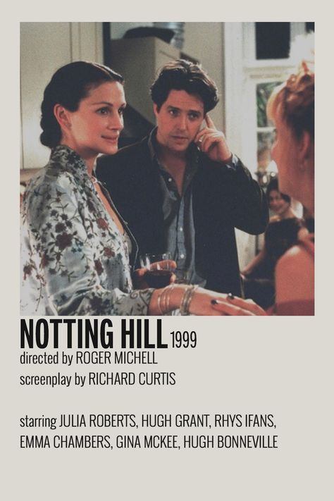 notting hill minimalistic movie poster aesthetic room collage Filmy Vintage, Iconic Movie Posters, Movie Card, Girly Movies, Film Posters Minimalist, Hugh Grant, رعب نفسي, Film Posters Vintage, Movie Poster Wall