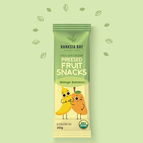 Kids Fruit Snacks | 99designs Creative Food Packaging, Kids Packaging, Drawing Food, Baby Products Packaging, Fruit Packaging, Drinks Packaging Design, Fruits For Kids, Snacks Saludables, Box Packaging Design