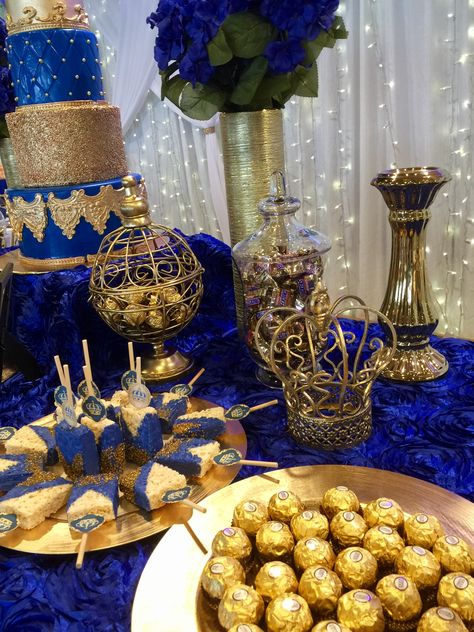 Blue Birthday Themes, Blue Quinceanera Theme, Sweet 16 For Boys, Royal Prince Birthday Party, Royal Blue Wedding Theme, Royal Blue Quince, Royal Birthday Party, Blue Sweet 16, Quince Themes