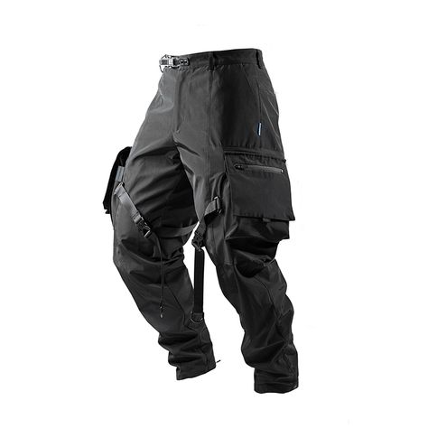 WATERPROOF PT BLACK Techwear Pants, Tech Wear, Strap Pants, Cargo Pant, Pocket Pants, Pair Of Pants, Ankle Pants, Basic Style, Cargo Pants