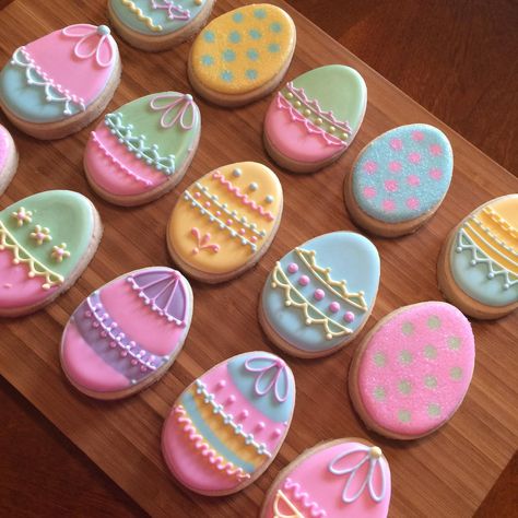 Easter Eggs | Cookie Connection Royal Icing Decorated Cookies, Cookie Decorations, Easter Egg Cookies, Easter Sugar Cookies, No Egg Cookies, Spring Cookies, Easter Baking, Sugar Cookie Designs, Easter Cupcakes