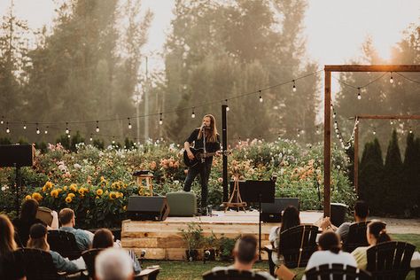 Backyard Concert, Concert Outdoor, Live Music Poster, Flora Farms, Outdoor Stage, Garden Pavilion, Fraser Valley, Outdoor Concert, Community Park