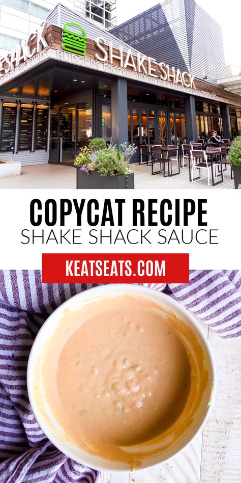 Shack Sauce Recipe, Shake Shack Sauce, Shack Sauce, Tuna Fish Cakes, Shake Shack Burger, Black Bean Burger Recipe, Starbucks Pumpkin Bread, Home Burger, Chili Sauce Recipe