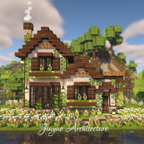 Minecraft Roof, Cottagecore Minecraft, Capas Minecraft, Bangunan Minecraft, Minecraft House Plans, Minecraft Farm, Minecraft Modern, Minecraft Cottage, Easy Minecraft Houses