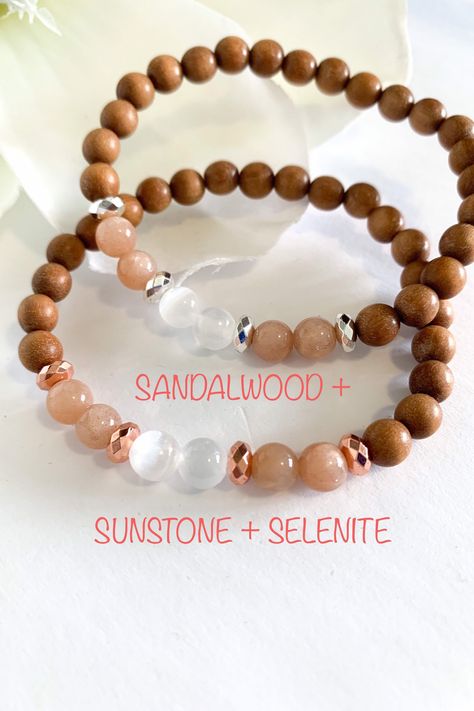 Excited to share the latest addition to my #etsy shop: 6mm Sandalwood Wrist Mala beads - Sunstone + Selenite Stacking Bracelet Meditation Bracelet, Stress Relief, Calming - Eat Pray Love #bohohippie #lovefriendship #round #tie #sunstone #brown Calming Mind, Sandalwood Scent, Wrist Mala, Meditation Bracelet, Eat Pray, Eat Pray Love, Meditation Crystals, Bracelet Design, Healing Bracelets