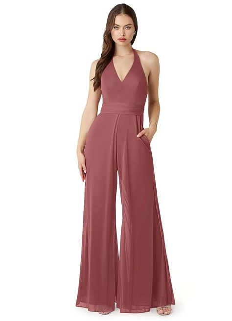 Azazie Dua Jumpsuit Amethyst Bridesmaid Dresses | Azazie Amethyst Bridesmaid Dresses, Bridesmaid Dresses Azazie, Wedding Pinterest, Color Style, Bridesmaid Dress, Fall Wedding, Bridal Party, Favorite Color, Floor Length