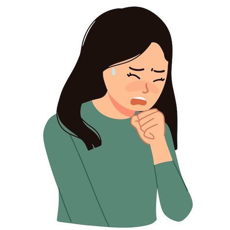 Sick woman coughing and sneezing flu all... | Premium Vector #Freepik #vector #sneeze #sneezing #fever #sick-person Sick Pictures Feeling, Drawing Of Sick Person, Drawing Sick Person, Person Coughing Drawing, Sick Person Illustration, Sneezing Drawing, Feeling Sick Illustration, Coughing Drawing, Sneezing Illustration