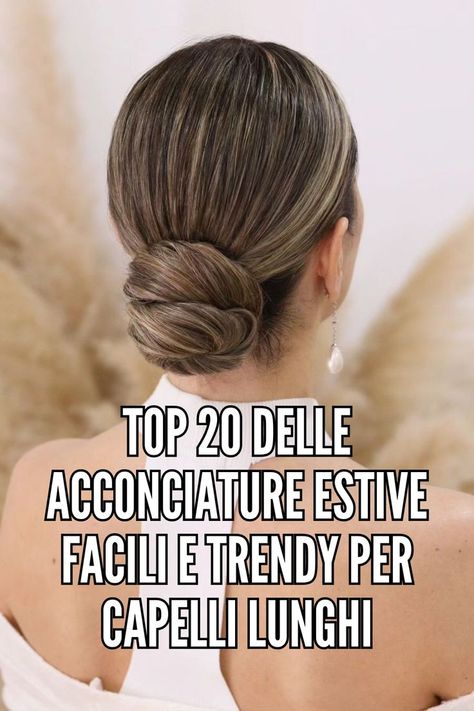 Uno chignon basso e slanciato è la scelta migliore per le notti d'estate, quando si desidera un look elegante e curato senza che i capelli volino in giro. // Credito fotografico su Instagram @nurmkp Top 20, Summer Hairstyles, Long Hair Styles, Hair Styles, Instagram