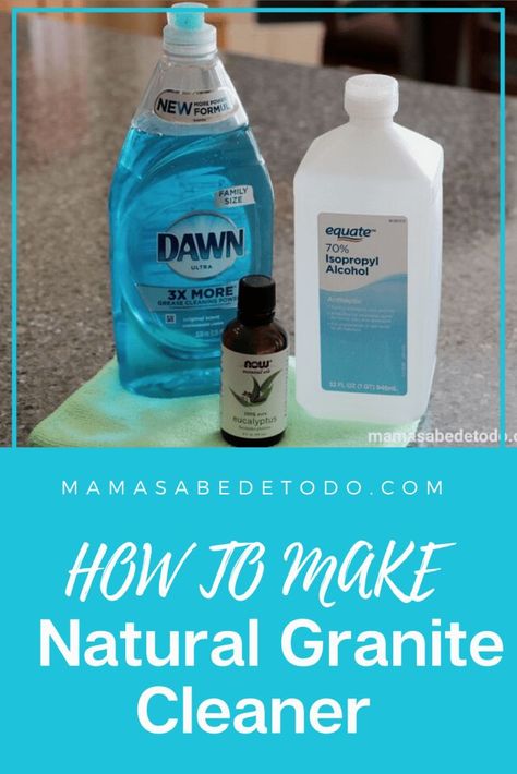 Learn How to Make a Natural Homemade Granite Cleaner. #naturalcleaner #toxicfree #greenproducts #granite #cleaners #cleaning #countertops Homemade Granite Countertop Cleaner, Granite Countertops Cleaning, Natural Granite Countertop Cleaner, How To Shine Granite Countertops, Diy Granite Cleaner, How To Clean Granite Countertops, Granite Cleaner Diy, Granite Countertop Cleaner, Homemade Granite Cleaner