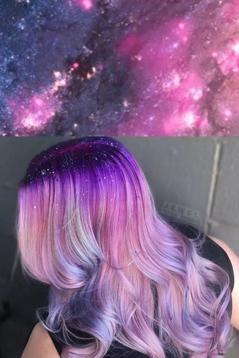 Spectacular Galaxy Hair Ideas That Are Straight Out Of The Cosmos Sophisticated Hair Color, Galaxy Hair Color, Sophisticated Hair, Dark Ombre Hair, Brunette Hair Cuts, Space Hair, 2024 Hair Color, Sophisticated Hairstyles, Galaxy Hair