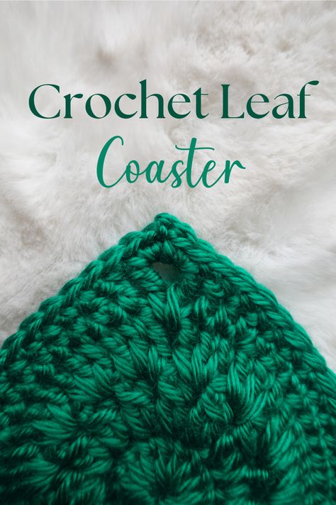 The Easiest Crochet Leaf Coaster To Make - crochetwithhadiya.com Free Leaf Crochet Pattern, Leaf Coasters Crochet Free Pattern, Crochet Leaf Coasters, Crochet Leaf Coaster, Crochet Leaf Free Pattern, Easiest Crochet, Leaf Coaster, Crochet Leaf, Crochet Coasters Free Pattern