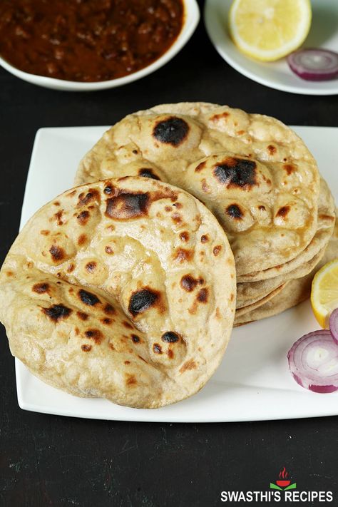 Tandoori Roti (Butter Roti) Butter Roti, Easy Indian Snacks, Tandoor Oven, Tandoori Roti, Roti Recipe, Bengali Food, Paratha Recipes, Flatbread Recipes, Indian Breakfast