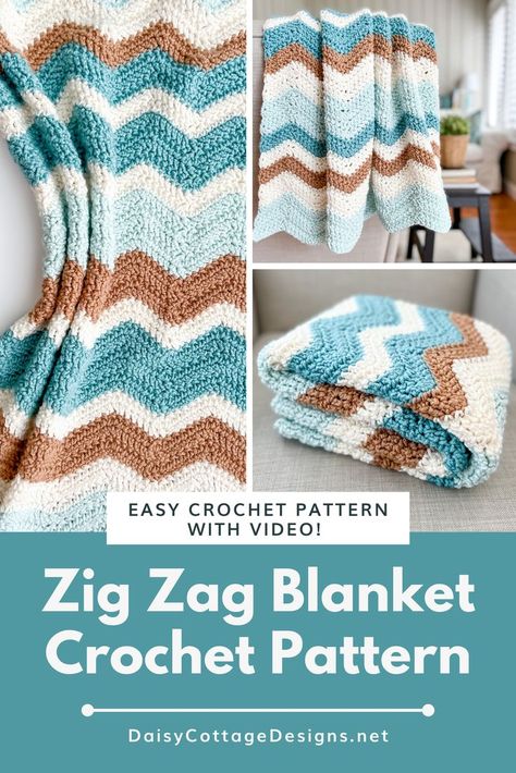 Crochet Blanket Patterns Zig Zag, How To Crochet Zig Zag Pattern, Zig Zag Blanket Crochet Pattern, Crochet Pattern For Throw Blanket, Zig Zag Afghan Crochet Pattern Free, Crochet Couch Blanket Free Pattern, Twin Size Crochet Blanket Pattern, Zig Zag Afghan Crochet Pattern, Zig Zag Crochet Pattern Free