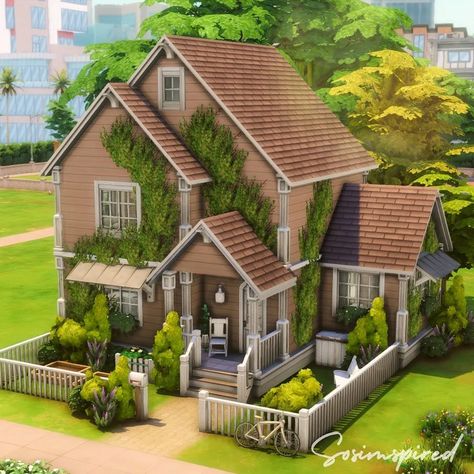 Sims4 Layout, Sims 4 Hus, Sims 2 House, Sims 4 Houses Layout, Die Sims 4, Sims Houses, Muebles Sims 4 Cc, Cute Little Houses, Sims Builds