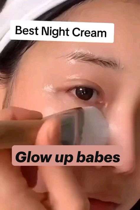 Glow up babes Diy Brightening Cream, Night Glow Up Routine, Diy Night Cream For Clear Skin, Homemade Remedies For Glowing Skin, Diy Night Cream For Glowing Skin, Homemade Night Cream For Glowing Skin, Night Cream Homemade, Night Cream For Glowing Skin, Homemade Facial Moisturizer