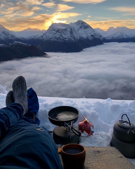 Lisa on Instagram: “My love  Camping ... Every mountain top is within reach if you just keep climbing⛰️. Follow to see more👉 @camplifeworldwide 📸:…” Destination Voyage, Into The Wild, Above The Clouds, Camping Life, Mountain Top, The Clouds, Helsinki, Scandinavia, Amazing Nature