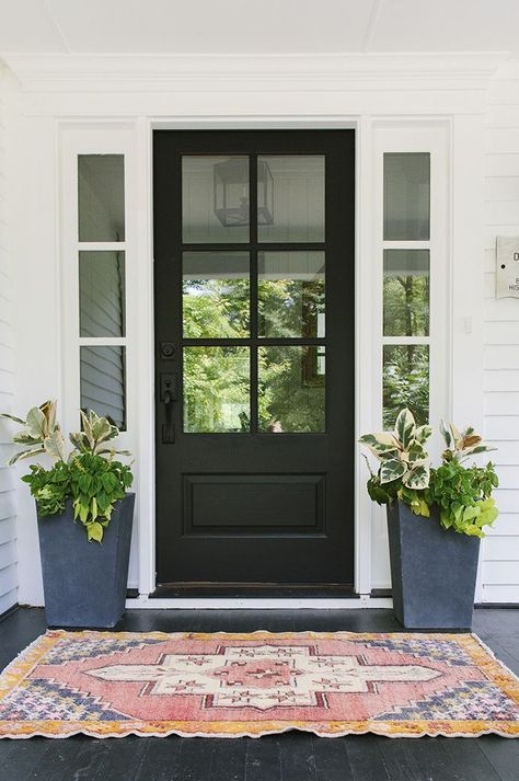 home painting 14 Front Door Colors to Boost Your Curb AppealFront Door Colors - Ideas For Glass Fron Cheap Ways To Update Your Home, House Doors Colors, Shutters Repurposed Decor, Repurposed Headboard, Farmhouse Shutters, Front Door Inspiration, Black Front Door, Rustic Shutters, Best Front Doors