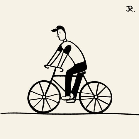 Cartoon Bike Rider, Person On Bike Illustration, Riding Bike Animation, Bike Riding Illustration, Moped Illustration, Riding A Bike Drawing, Riding Bike Illustration, Riding A Bike Illustration, Bicycle Animation