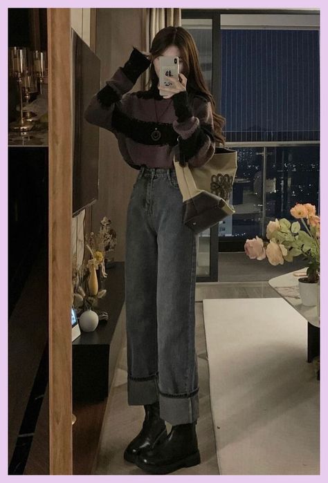 Korean Outfit Inspo Casual, Korean Outfit Ideas Street Styles, Kpop Winter Fashion, Outfit Coreen, Korean Street Wear Women, Tall Fashion For Women, Korean Outfits Street Styles, Winter Korean Outfits, Korean Casual Outfits Street Styles