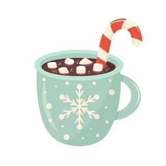 Hot Chocolate Vector, Hot Chocolate Drawing, Hot Chocolate Clipart, Hot Chocolate Art, Drawing Cup, Chocolate Ornament, Mug Drawing, Sublimacion Ideas, Dessert Illustration