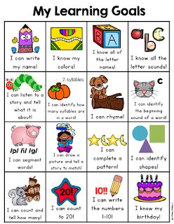 Pre-k goal sheet is the perfect goal tracking resources for your pre-kindergarten classroom.  1-page resource`of I can statements that are common skills that are taught in pre-k.  Great handout for parents, teachers, students or data tracking. Pre K Goals Chart, Teaching Address To Preschoolers, Pre K Supply List, Transitional Kindergarten Curriculum, Pre K Goals, Prek Classroom Ideas, Prek Goals, Kindergarten Circulum, Preschool Goals