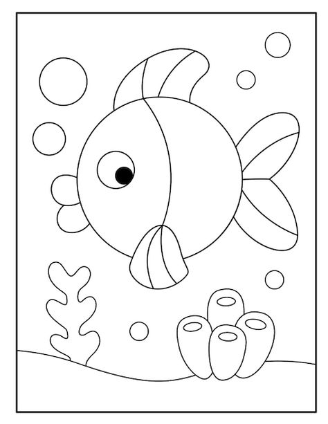 Simple Colouring Pages For Kids, Kindergarten Worksheets Free Printables Coloring Pages, Free Toddler Coloring Pages, Colour Pages For Kids, Colouring Worksheets For Kindergarten, Coloring Pages For Toddlers Printables, Colouring Pages For Kids Easy, Toddler Coloring Pages Free Printable, Drawing Colouring Pages