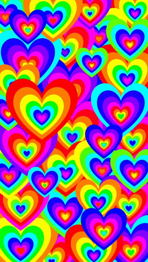 Rainbow Heart Wallpaper, Rainbow Hearts Wallpaper, Aesthetic Heart, Hearts Wallpaper, Rainbow Hearts, Most Beautiful Wallpaper, Rainbow Aesthetic, Rainbow Wallpaper, Best Background Images