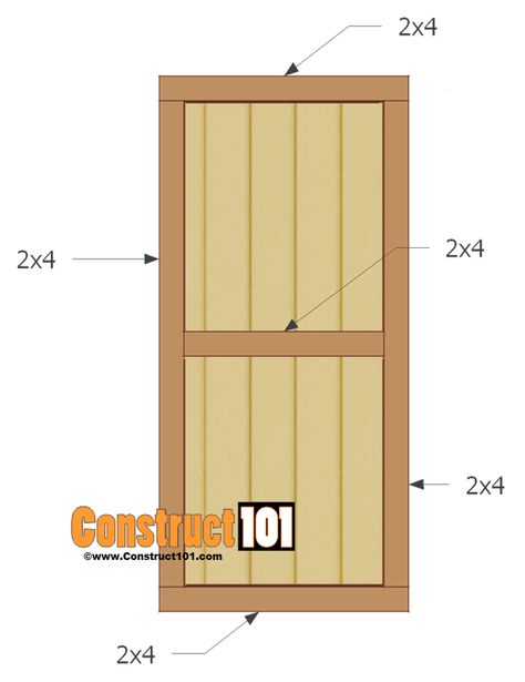 single shed door plans door Shed Doors How To Build, Door Plans, Shed Plans 12x16, Diy Storage Shed, Shed Door, Wood Shed Plans, Build Your Own Shed, Building A Door, Lean To Shed