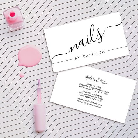 Nail Tech Business, Tech Business Card, Nail Tech Business Cards, Artist Business Cards Design, Nails Business, Tech Business, Artist Business Cards, Glamorous Nails, Font Pairing