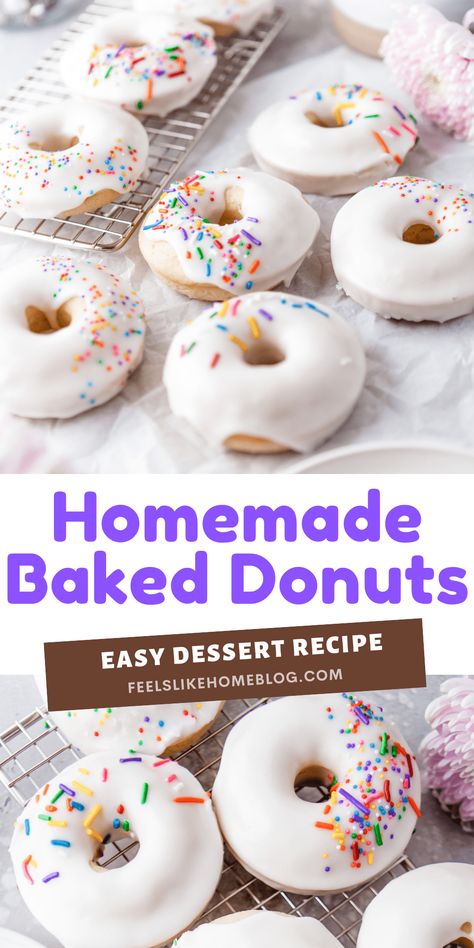 Learn how to make the best vanilla cake donuts with this simple and easy recipe! Donuts can be delicious without frying; they can be baked in the oven for a healthier dessert. This is the best baked donut recipe and takes less than an hour to prepare in a special donut baking pan. #donuts #bakeddonuts #vanilladonuts #cakedonuts #glazeddonuts Donut Recipe No Yeast, Glazed Donut Recipe, The Best Vanilla Cake, Cake Doughnuts Recipe, Doughnuts Easy, Best Vanilla Cake, Homemade Baked Donuts, Mini Donut Recipes, Donut Baking Pan