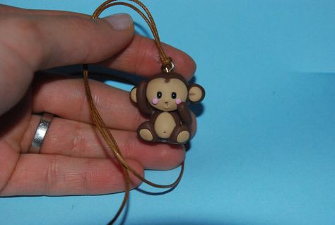 cute fimo monkey by Libellulina Polymer Clay Monkey, Clay Monkey, Beads Of Courage, Small Monkey, Polymer Clay Kawaii, Random Crafts, Polymer Clay Figures, Cute Monkey, Small Sculptures