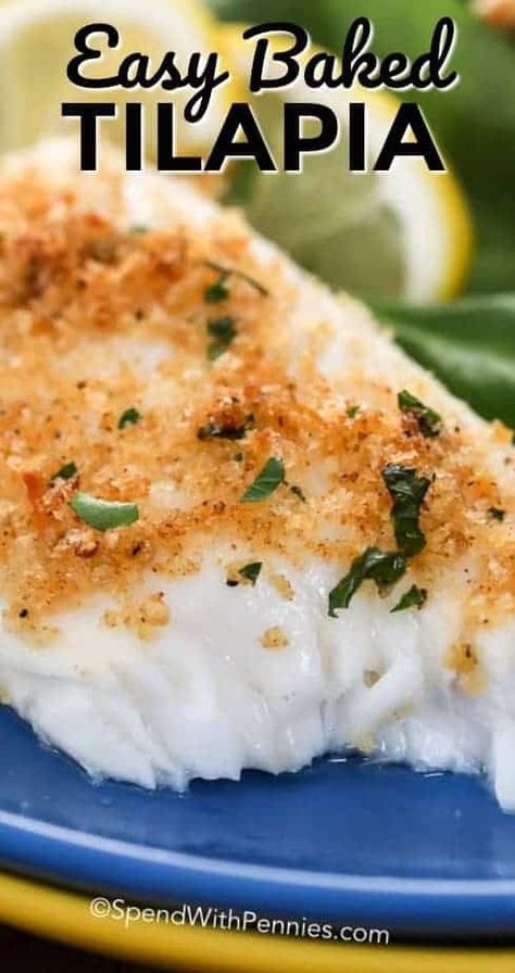 Baked Tapila Fish Recipes, Baked Tilapia Recipes Oven Healthy, Easy Baked Tilapia, How To Cook Tilapia, Oven Baked Tilapia, Fish Tilapia, Tilapia Recipes Easy, Baked Tilapia Recipes, Tilapia Recipe