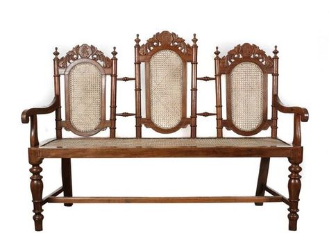 An antique three-seater sofa with solihiya Early 20th century ... Philippine Decor, Filipino Bedroom, Filipino Furniture, Landscape Practice, Heritage Furniture, Fall Bedroom Decor, Rustic Bedroom Decor, Ikea Bedroom, Sanctuary Bedroom