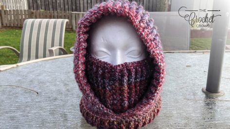 Crohoodie Crochet Hood & Cowl Combo - The Crochet Crowd Hooded Cowl Crochet Pattern, Crochet Hooded Cowl, Crochet Snood, Cowl Crochet Pattern, Crochet Cowl Free Pattern, The Crochet Crowd, Crochet Hooded Scarf, Crochet Hood, Hood Pattern