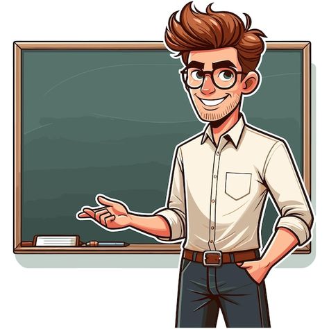 Teachers Cartoon Images, Cartoon Teacher Images, Teacher Images, Teacher Cartoon, Ramadan Background, Male Teacher, Teacher Clipart, Drawing Cartoon Characters, Cartoon Man