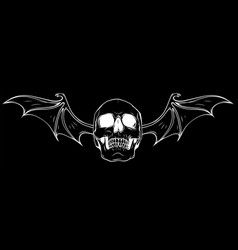 Skull With Bat Wings Tattoo, Skull With Wings Tattoo, Scary Black And White, Skull With Wings, Star Skull, Skull With Horns, Demon Skull, Demon Wings, Bat Tattoo