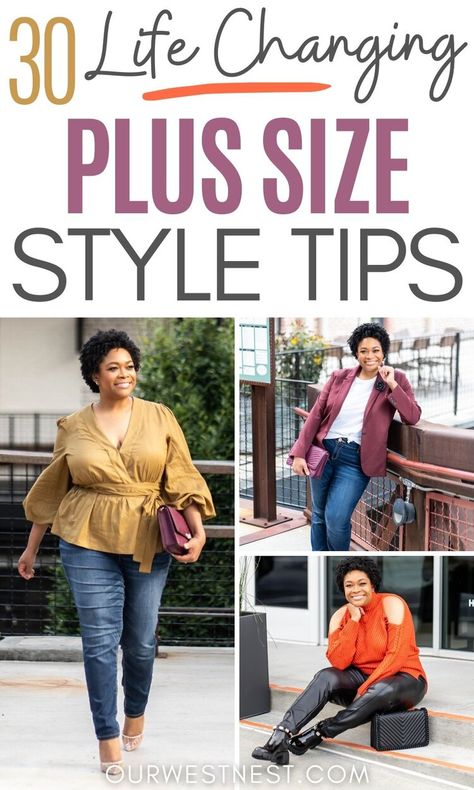 30 Life Changing Plus Size Style Tips for Every Season Fall Plus Work Outfits, Casual Summer Outfits For Plus Size, Short Plus Size Fashion Work Outfits, Fall Styles For Plus Size Women, Over 50 Plus Size Outfits, Plus Size Styling Tips, Plus Size Brunch Outfit Spring, Plus Size Influencers, Business Casual For Plus Size Women