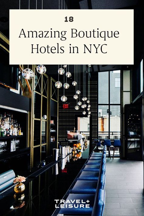 Small and customized hotels are where it's at in New York City, from chic Soho spots to Midtown favorites. #eastcoast #unitedstates #travelandleisure Nyc Boutique Hotel, New York Boutique Hotel, Best Boutique Hotels In Nyc, New York City Hotels With A View, Best Hotels In New York City, Best Nyc Hotels, Boutique Hotels New York, Hotels Nyc, Dumbo New York