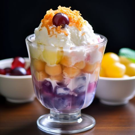 Lainy's Halo-Halo Recipe | Recipes.net Halo Halo Recipe, Halo Halo Dessert, Filipino Sweets, Cooking Techniques Basic, Healthy Fruit Desserts, Breakfast Cocktails, Filipino Dessert, Alfredo Sauce Recipe, Halo Halo