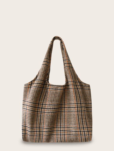 Plaid Tote Bag, Plaid Tote, Shoulder Tote Bag, Hair Accessories Headbands, Womens Tote, Canvas Tote Bag, Shoulder Tote, Canvas Tote, Bags Women