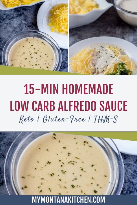 This easy, healthy, low carb Alfredo Sauce will be ready in less than 15 minutes and uses only six ingredients. With a base of heavy cream and nourishing bone broth that's seasoned with freshly minced garlic, it's so savory and delicious, you're guaranteed to discover a new family favorite. Low Carb Alfredo Sauce, Low Carb Alfredo, Best Alfredo Sauce Recipe, Keto Alfredo, Best Keto Meals, Healthy Low Carb, Homemade Alfredo, Alfredo Sauce Recipe, Low Carb Pasta