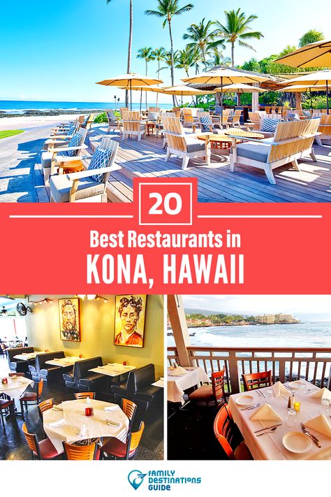 Best Restaurants In Kona Hawaii, Kona Restaurants The Big Island, Best Places To Eat In Kona Hawaii, Big Island Hawaii Restaurants, Best Restaurants Big Island Hawaii, Kona Hawaii Food, Kona Restaurants, Hawaii Camping, Honolulu Restaurants