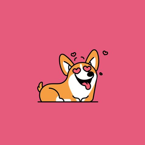 MBR Drawing Gif, Corgi Drawing, Corgi Art, Dog Animation, Corgi Pembroke, Corgi Butts, Animal Drawing, Cute Corgi, Amazon Prime Day